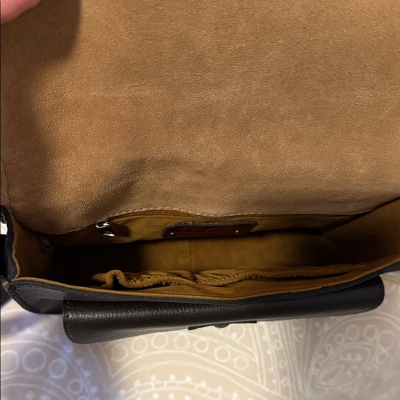 Patricia Nash Ilina Flap Chocolate Leather Crossbody Bag - Picture 5 of 7